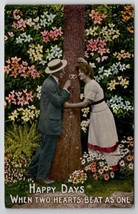 Romance Couple Two Hearts At TreeTo Davidson Family of Long Pine NE Postcard A35 - £6.25 GBP