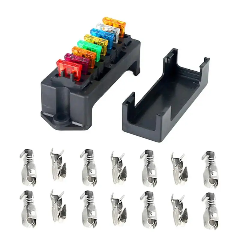 Car Fuse Block 8-Way Fuse Box For Auto Waterproof And Dustproof Car Fuse Holder - £10.76 GBP