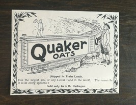 Vintage 1895 Quaker Oats Cereal Company Train Original Ad 1021  - £5.21 GBP