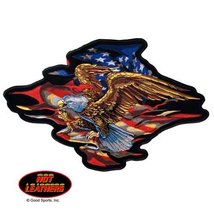 Hot Leathers Patches Eagle And American Flag Patch 15in - £19.48 GBP