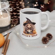 halloween witch&#39;s brew coffee Ceramic Mug 11oz gift stocking stuffer - £14.63 GBP