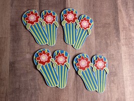 Sandals Beach Themed Painted Wood Accents Craft Supply Pre-Painted Arts&amp;Crafts - £9.42 GBP