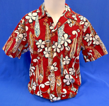 Howie Hawaiian Shirt - Men&#39;s Medium - Red, Surfboards - $14.84
