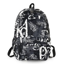 Canvas  bag 2023  fashion Korean personalized graffiti high school student bag.  - £140.19 GBP
