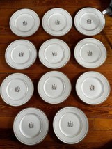 Lot of 11 Syracuse Governor Clinton Cream w Gilt &amp; Silver Classy Dinner ... - $23.95