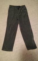 Mens Medium Izod Drawstring Sweat Lounge Pants Dark Gray Black Comfy - $12.40