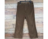 Rafaella Petites Pants Velour Womens Size 10P Brown Cotton Spandex TM19 - $11.38