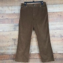 Rafaella Petites Pants Velour Womens Size 10P Brown Cotton Spandex TM19 - £8.90 GBP