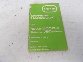 Original 1973 Triumph Trident Owners Handbook 750cc Triple - $25.74