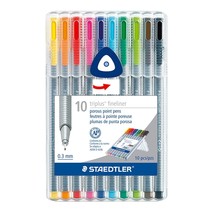 Staedtler Triplus Fineliner Pens, Pack of 10, Assorted Colors (334 SB10A... - $18.99