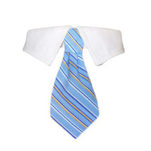 Kyle Blue Cotton Dress-Up Collar with Detachable Tie - 3XL (Neck Size: 25) - $32.62+