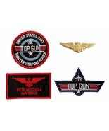 Pete Mitchell Navy Fighter Costume Iron on Patch (4pc with Pilot Aviator... - £15.93 GBP