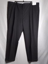 Versini Men&#39;s 100% Wool Cuffed Hem Dark Gray Dress Pants Size 56x31 NWT - £30.50 GBP