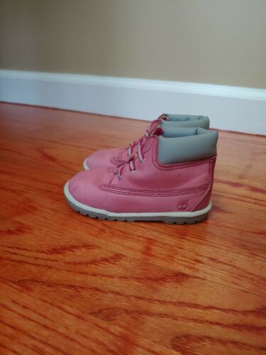 Primary image for Timberland Crib Bootie Shoes Infants Girls Size 4 Pink 6684R