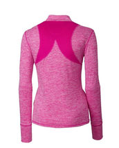 NWT ANNIKA CUTTER & BUCK Hot Pink Frequency Long Sleeve Mock Golf Shirt M L  XXL image 2