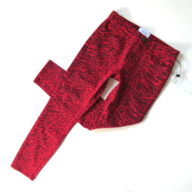 NWT Current/Elliott The Stiletto in Red Warped Leopard Crop Skinny Jeans 26 - £26.75 GBP