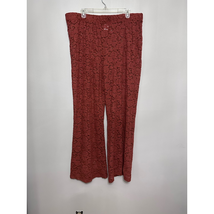 Open Edit Womens Wide Leg Pants Brown Floral High Rise Pull On Lace Plus... - $27.73