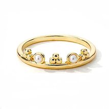 Tiny pearl ring,pearl ring,dainty pearl ring,gold pearl ring,stacking ri... - £19.61 GBP