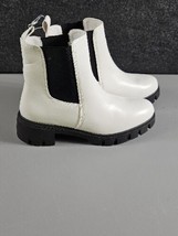 Jellypop White Faux Leather Ankle Boots Women&#39;s Size 10 Chunky Platform ... - £15.53 GBP