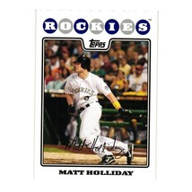 2008 Topps Baseball Collector Card Matt Holliday 400 Colorado Rockies - £2.52 GBP