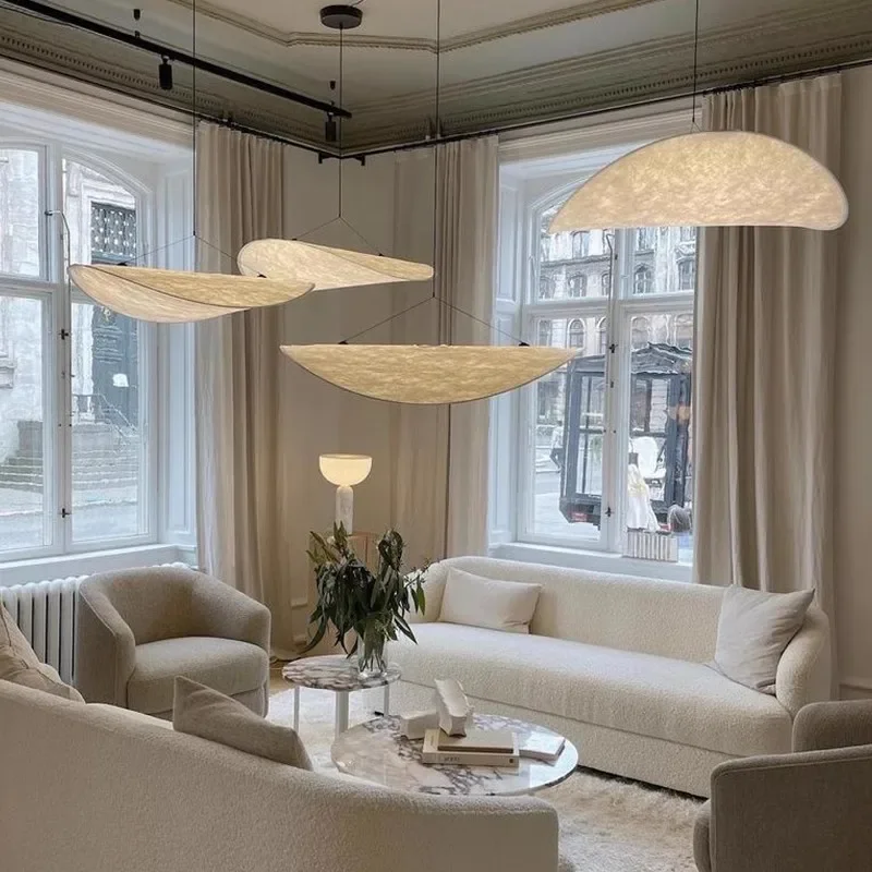 Delier for living room home decor suspension luminaire handmade lustre silk led pendant thumb200
