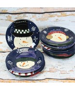 St Nicholas Square Snow Friends Salad Plates 7-7/8&quot; Lot of 12 - $67.00 CAD