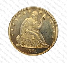 1861 Half Dollar Confederate States Of America Gold Pattern A Very Rare &amp; Sort A - £11.84 GBP
