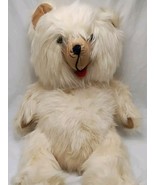 Large White Cream Fluffy Teddy Bear Stuffed Animal Plush 22&quot; W/Pocket In... - $409.23 MXN