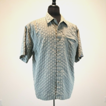 The North Face Short Sleeve Shirt Mens XL Texture Knit Zip Pocket Green Light - £14.83 GBP