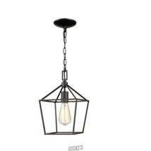 Home Decorators Collection Adjustable Weyburn 60 W 1-Light Bronze Mini Pendant - £25.69 GBP