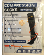 Compression Socks Stockings Womens Mens Knee High 3-Pairs Forest green  S/M - €4,21 EUR