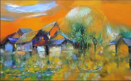 Gold Noon, a 24&quot; heigh commission original oil painting on canvas by Ph... - £275.22 GBP