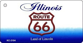 Illinois Shield Route 66 Novelty Metal Key Chain - £9.39 GBP