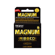 Trojan Magnum Ribbed 3pk - $27.07