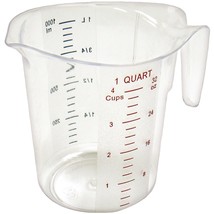 Winco FBA_ Measuring Cup, Polycarbonate, 1-Quart, Clear - £13.66 GBP