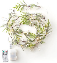 USB Pine Branches 25LEDs 6.5FT String Lights USB &amp; Batteries Power Twined - £6.80 GBP