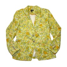 NWT J.Crew Helena Linen Blazer in Orange Limone Print Floral Jacket 6 - £118.36 GBP