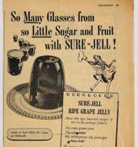 1946 Sure Jell Gelatin Advertisement Vintage Jelly Dessert Recipe DWXX9 - $28.07 CAD
