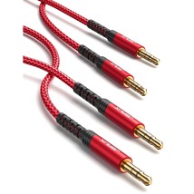 2 Pack Aux Cable, [4Ft/1.2M- Copper Shell, Hi-Fi Sound] 3.5Mm Trs Auxili... - $15.99