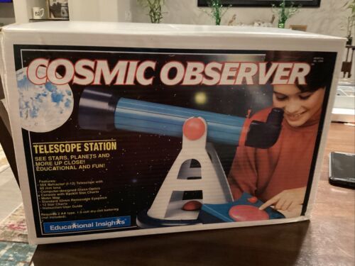 1995 Vintage Educational Insights Cosmic Observer 50x Telescope Astronomy Set. - $24.75