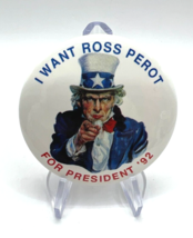 I Want Ross Perot For President 1992 Pin/Badge - $4.99