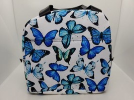 Blue Butterfly Women Kids Insulated Lunch Box Reusable Soft Cooler - £11.89 GBP