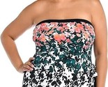 Maxine Of Hollywood Floating Flower Bandeau Sarong One Piece Swimsuit Sz... - $32.73