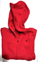 Nautica Boys 5 M Regular 646 Red  Long Sleeve Hooded Zip Up - £26.88 GBP