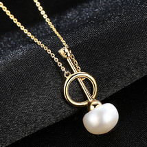 S925 Sterling Silver Necklace 8-8.5Mm Freshwater Pearl Simple Fashion - £25.99 GBP
