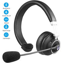 Wireless Headphones Truck Driver Noise Cancelling Bluetooth Boom W/Mic Headset - £52.19 GBP