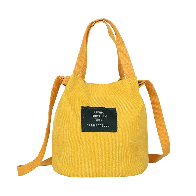 Women&#39;s Canvas Casual Tote Bag Yellow C - £7.18 GBP