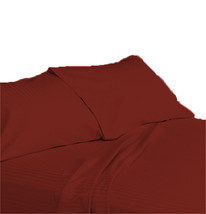 15 &quot; Pocket Burgundy Stripe Sheet Set Egyptian Cotton Bedding 600 TC cho... - $65.99
