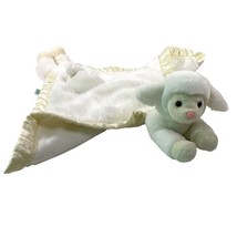 My Banky Lovey Security Blanket Lamb Baby Aleigh White Yellow Satin 13" x 14.5" - $15.83