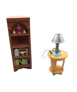 Fisher Price Loving Family Living Room Corner Book Shelf &amp; Table Lamp - $7.95